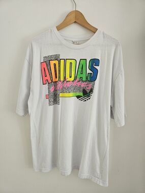 Vintage Adidas Shirt Mens Extra Large Colorful Logo 90s